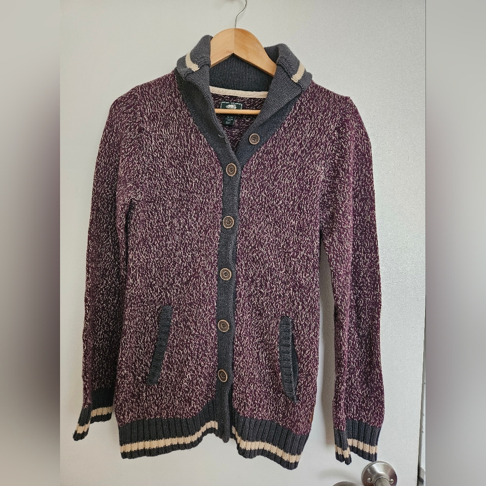 Roots Canada Cabin Shawl Cardigan In Purple, Youth XL